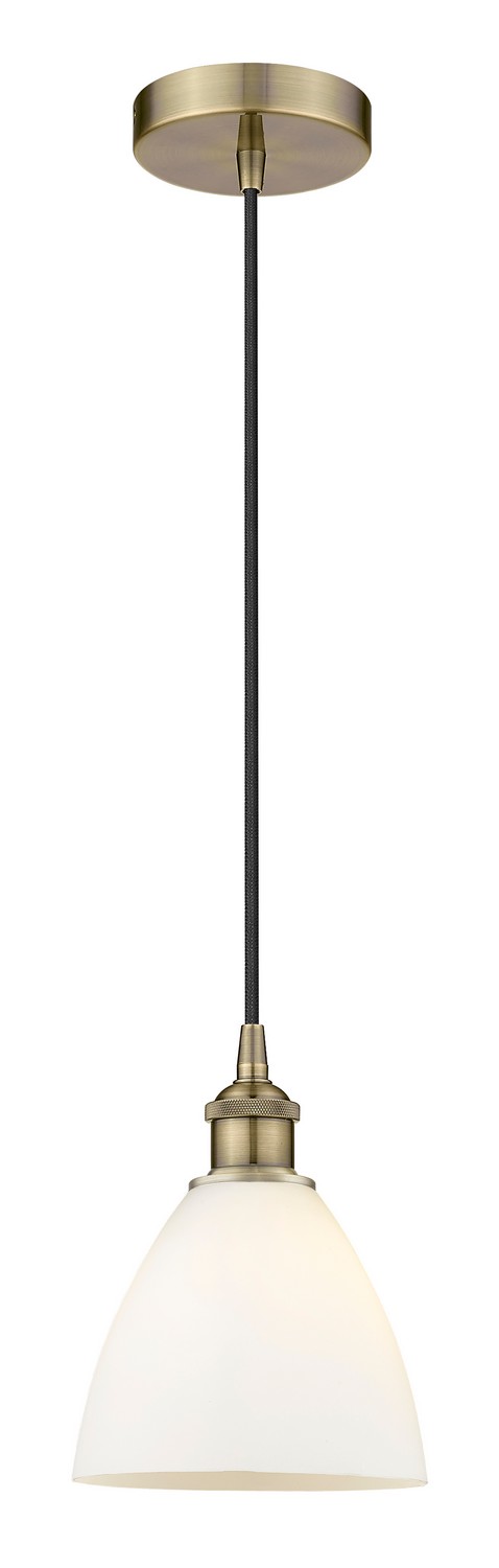 One Light Mini Pendant by Innovations - Edison Collection, Antique Brass Finish - 616-1P-AB-GBD-751