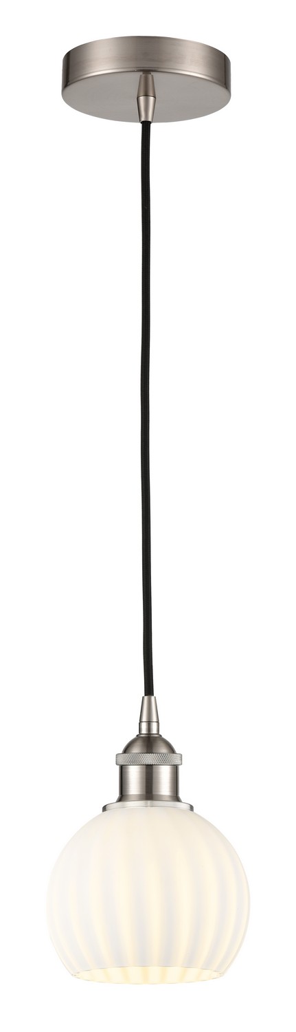 One Light Mini Pendant by Innovations - Edison Collection, Brushed Satin Nickel Finish - 616-1P-SN-G1217-6WV