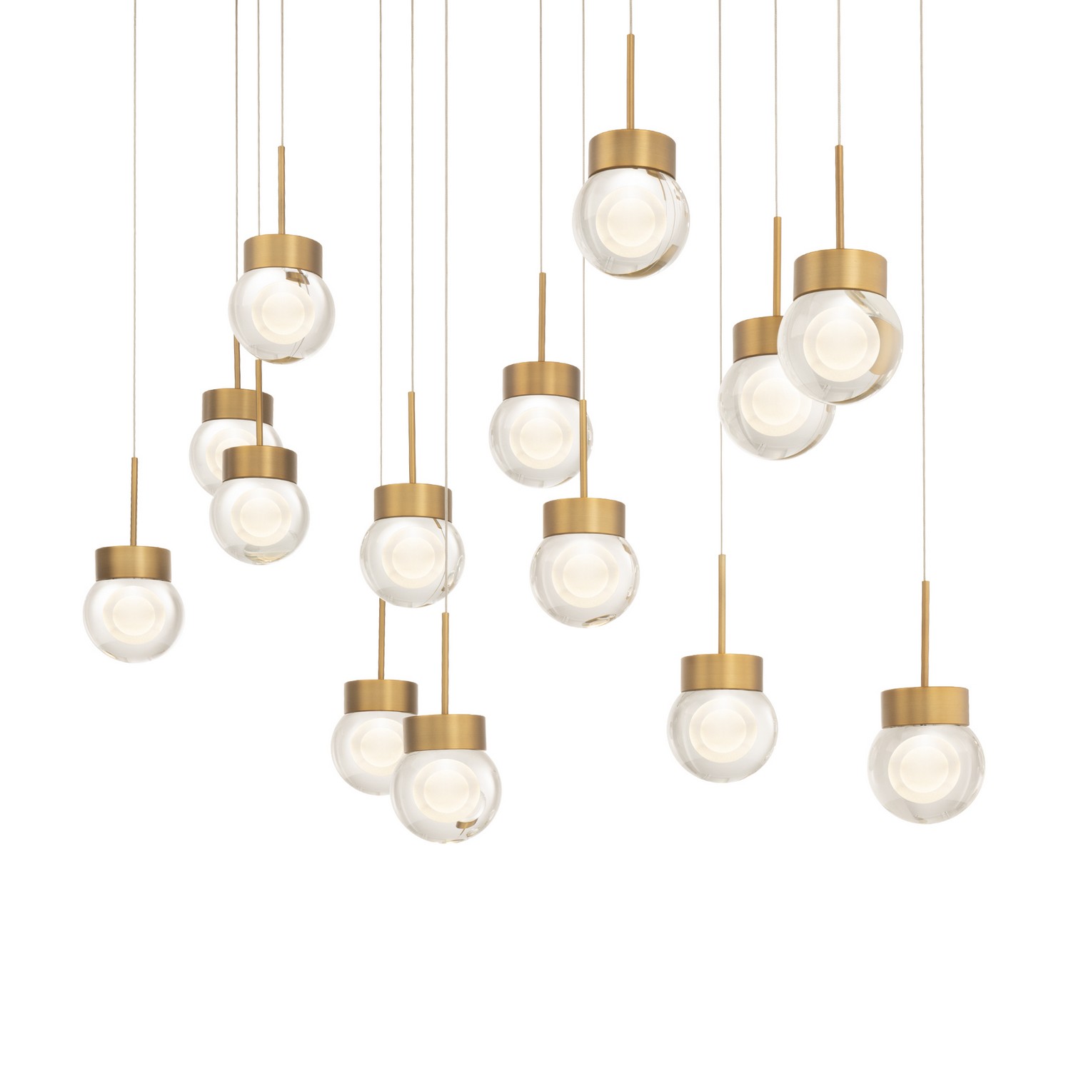 Aged Brass Led Pend… - image