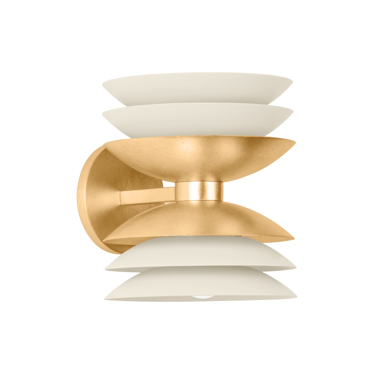 Photos - Chandelier / Lamp Oneida Hudson Valley 2-Light Wall Sconce in Vintage Gold Leaf with Soft Sand 1271-VGL/SSD