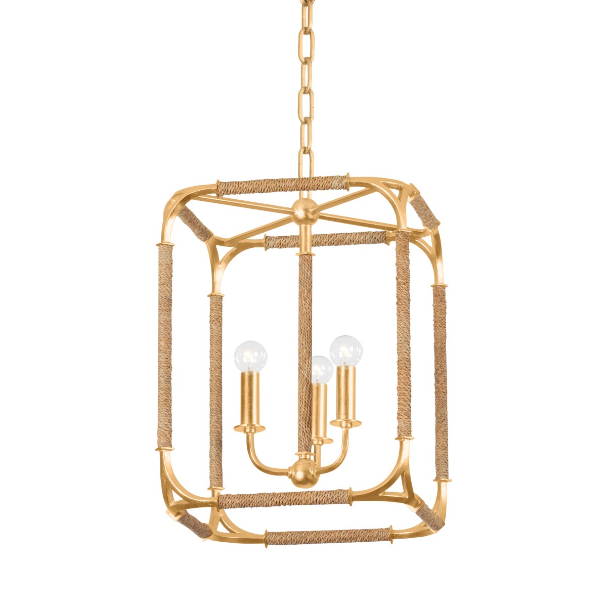 HVAL 1603-GL Three Light Lantern Gold Leaf Number Of Bulbs 3