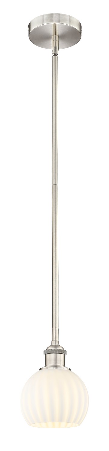 One Light Mini Pendant by Innovations - Edison Collection, Brushed Satin Nickel Finish - 616-1S-SN-G1217-6WV