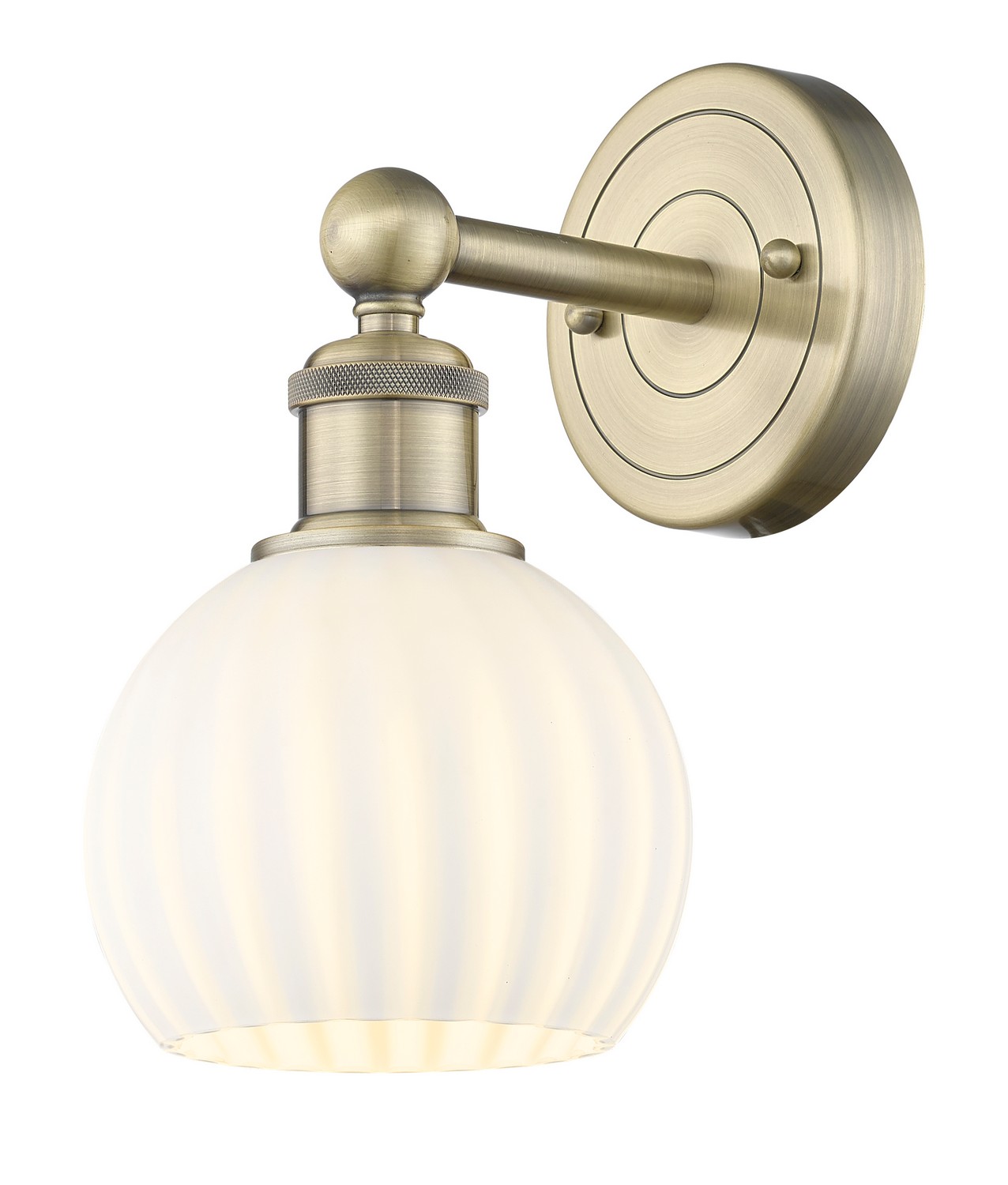 One Light Wall Sconce by Innovations - Edison Collection, Antique Brass Finish - 616-1W-AB-G1217-6WV