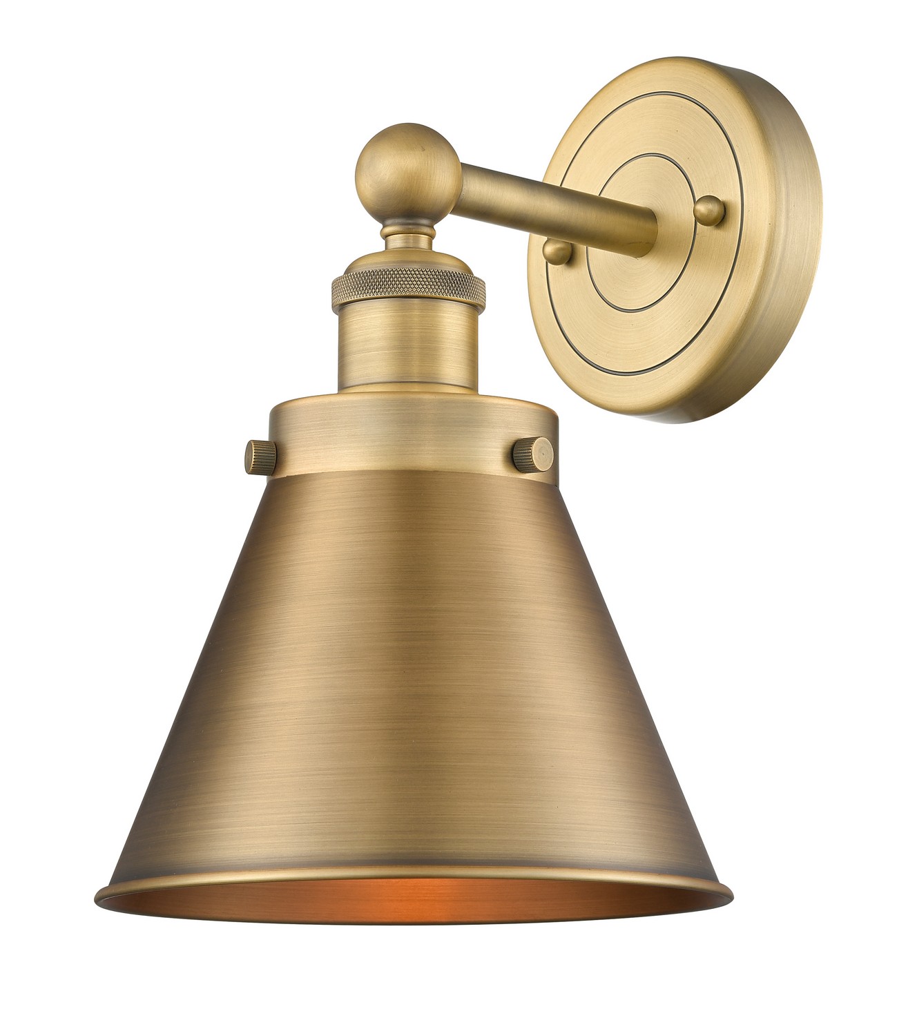 One Light Wall Sconce by Innovations - Edison Collection, Brushed Brass Finish - 616-1W-BB-M13-BB