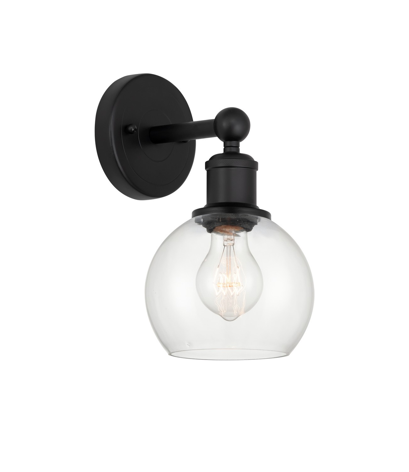 One Light Wall Sconce by Innovations - Edison Collection, Matte Black Finish - 616-1W-BK-G122-6