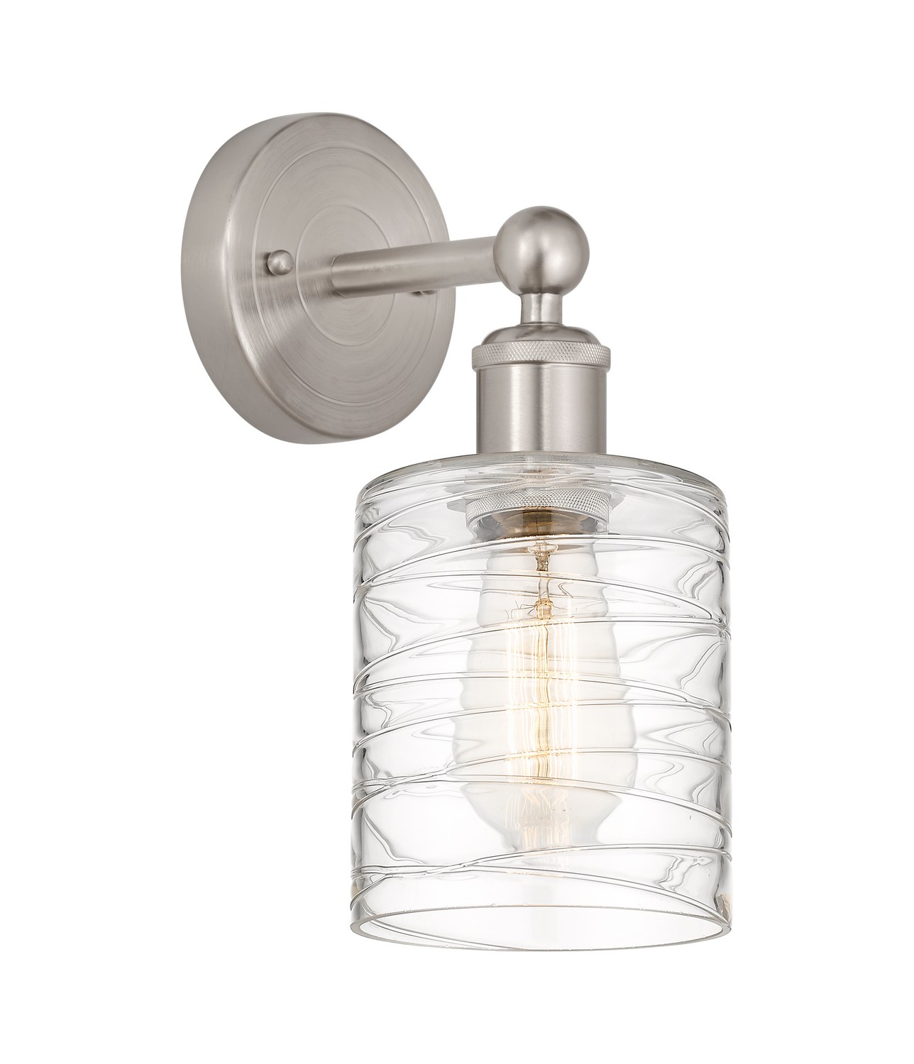 One Light Wall Sconce by Innovations - Edison Collection, Brushed Satin Nickel Finish - 616-1W-SN-G1113