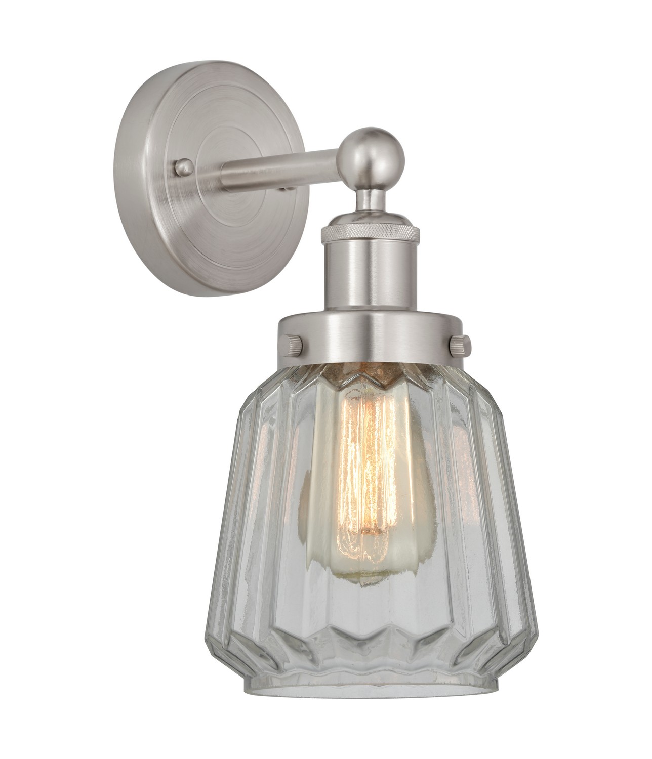 One Light Wall Sconce by Innovations - Edison Collection, Brushed Satin Nickel Finish - 616-1W-SN-G142