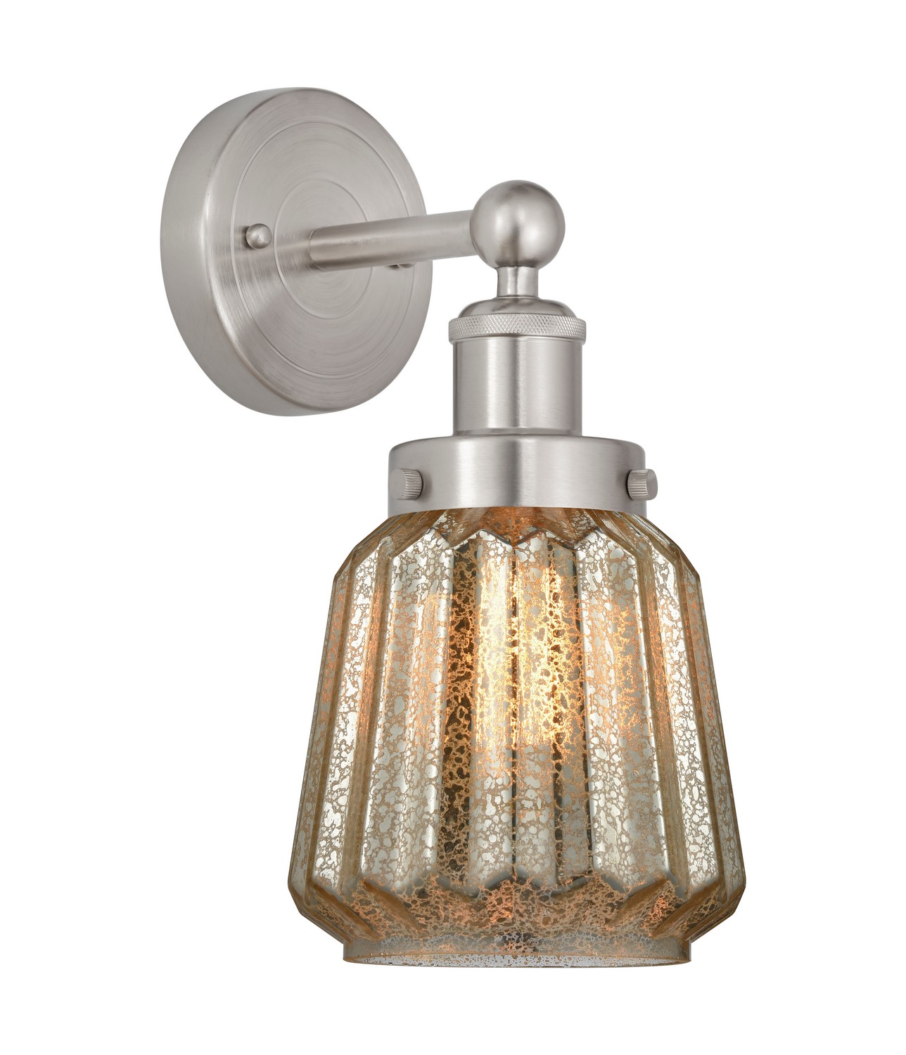 One Light Wall Sconce by Innovations - Edison Collection, Brushed Satin Nickel Finish - 616-1W-SN-G146