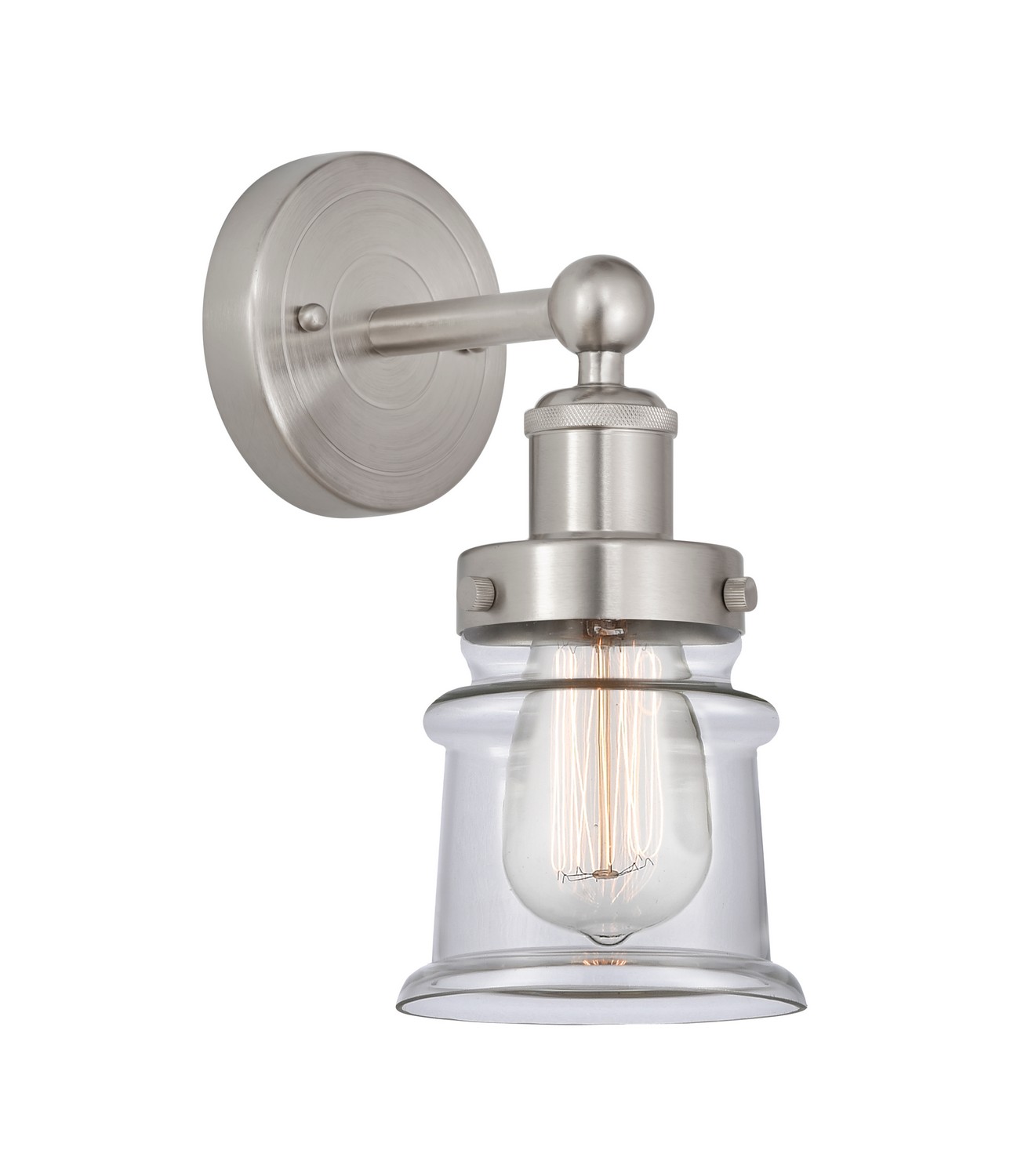 One Light Wall Sconce by Innovations - Edison Collection, Brushed Satin Nickel Finish - 616-1W-SN-G182S