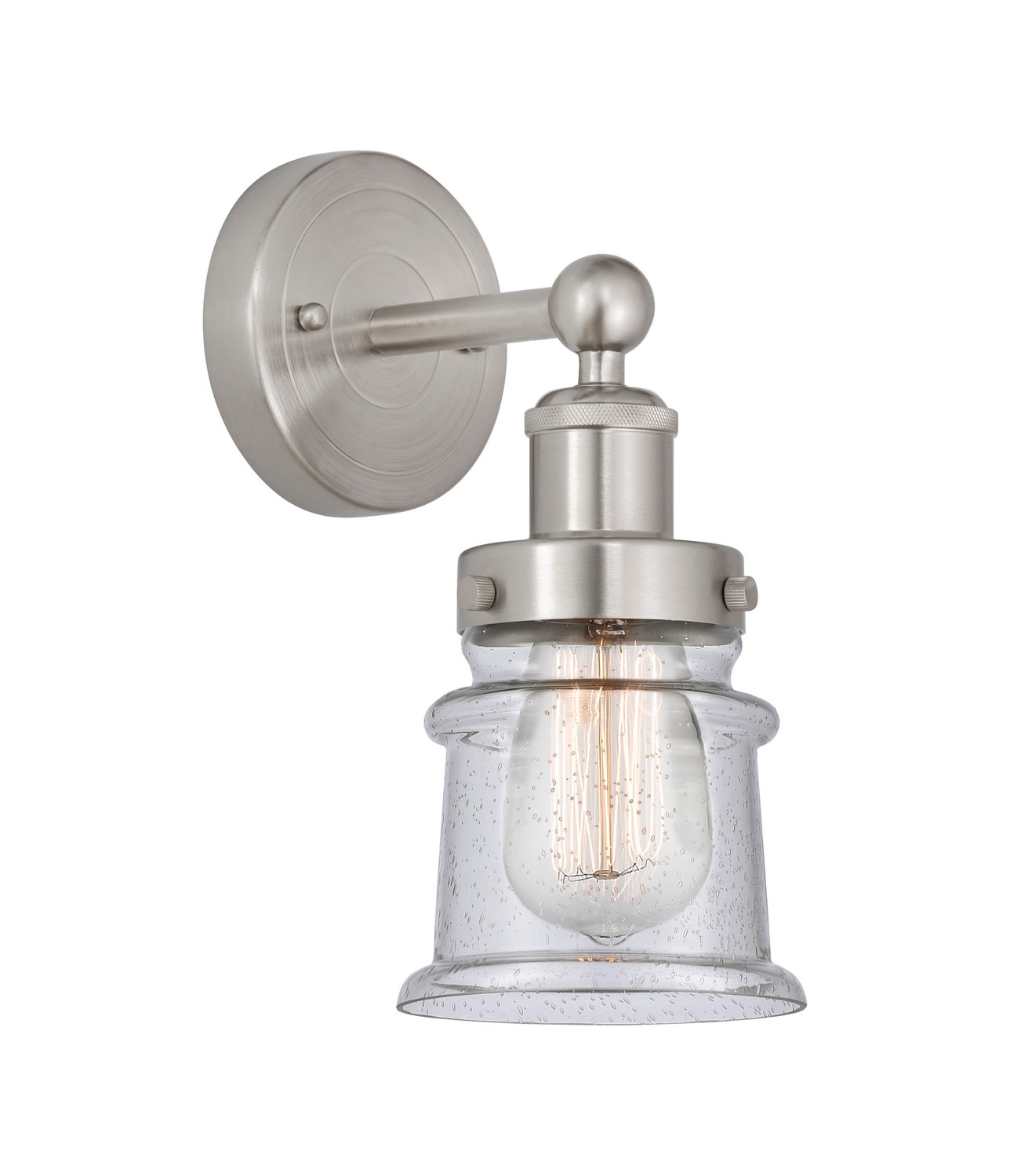 One Light Wall Sconce by Innovations - Edison Collection, Brushed Satin Nickel Finish - 616-1W-SN-G184S