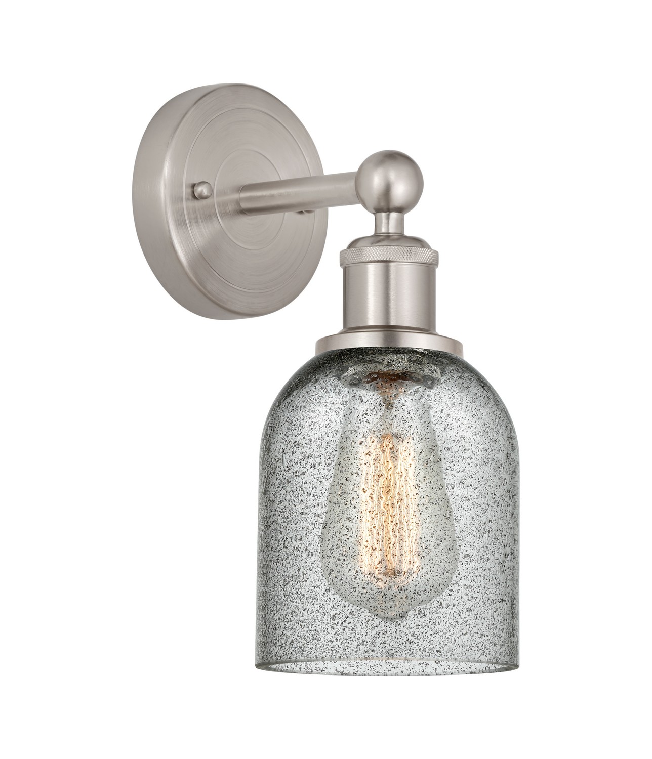 One Light Wall Sconce by Innovations - Edison Collection, Brushed Satin Nickel Finish - 616-1W-SN-G257