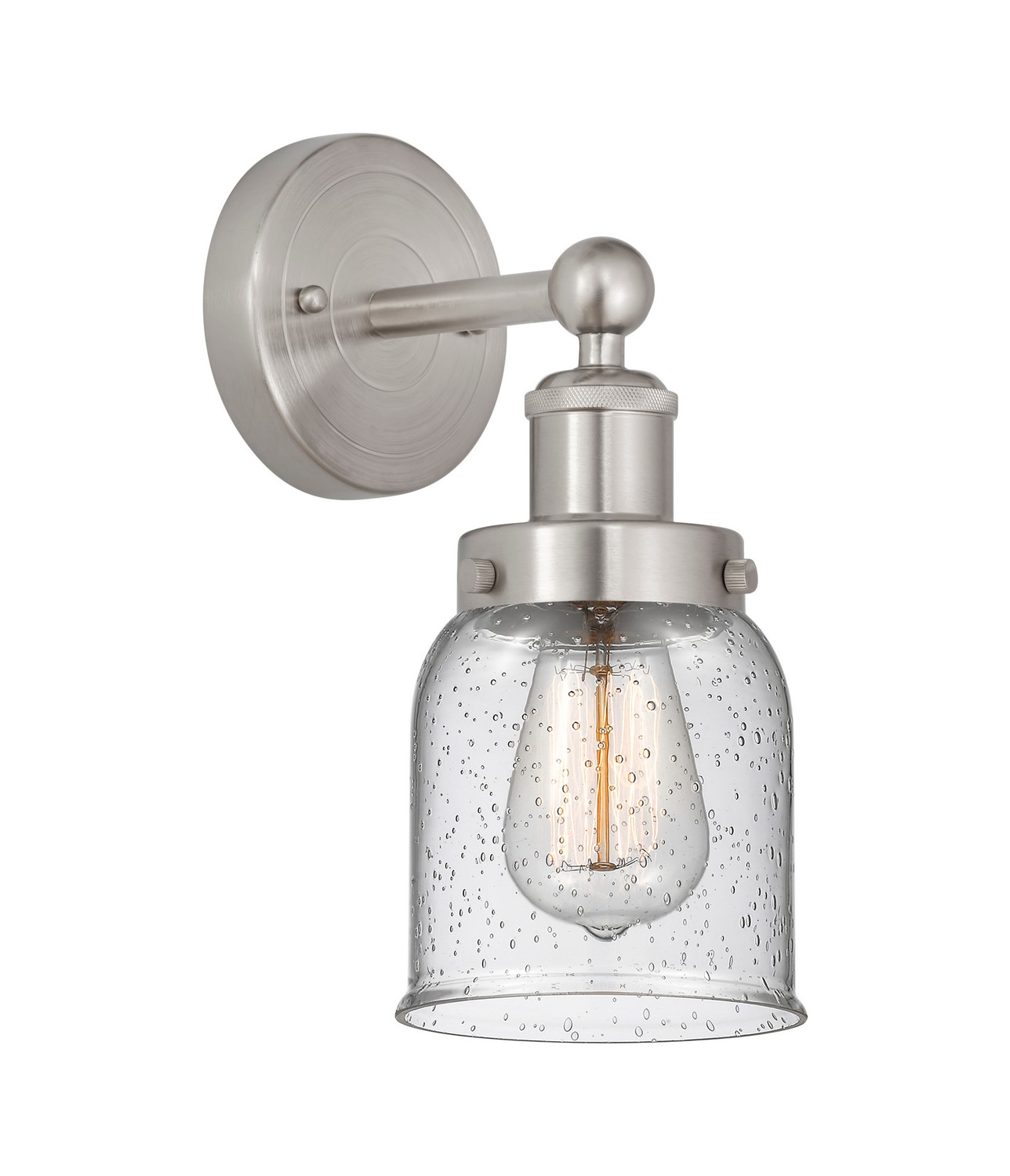 One Light Wall Sconce by Innovations - Edison Collection, Brushed Satin Nickel Finish - 616-1W-SN-G54