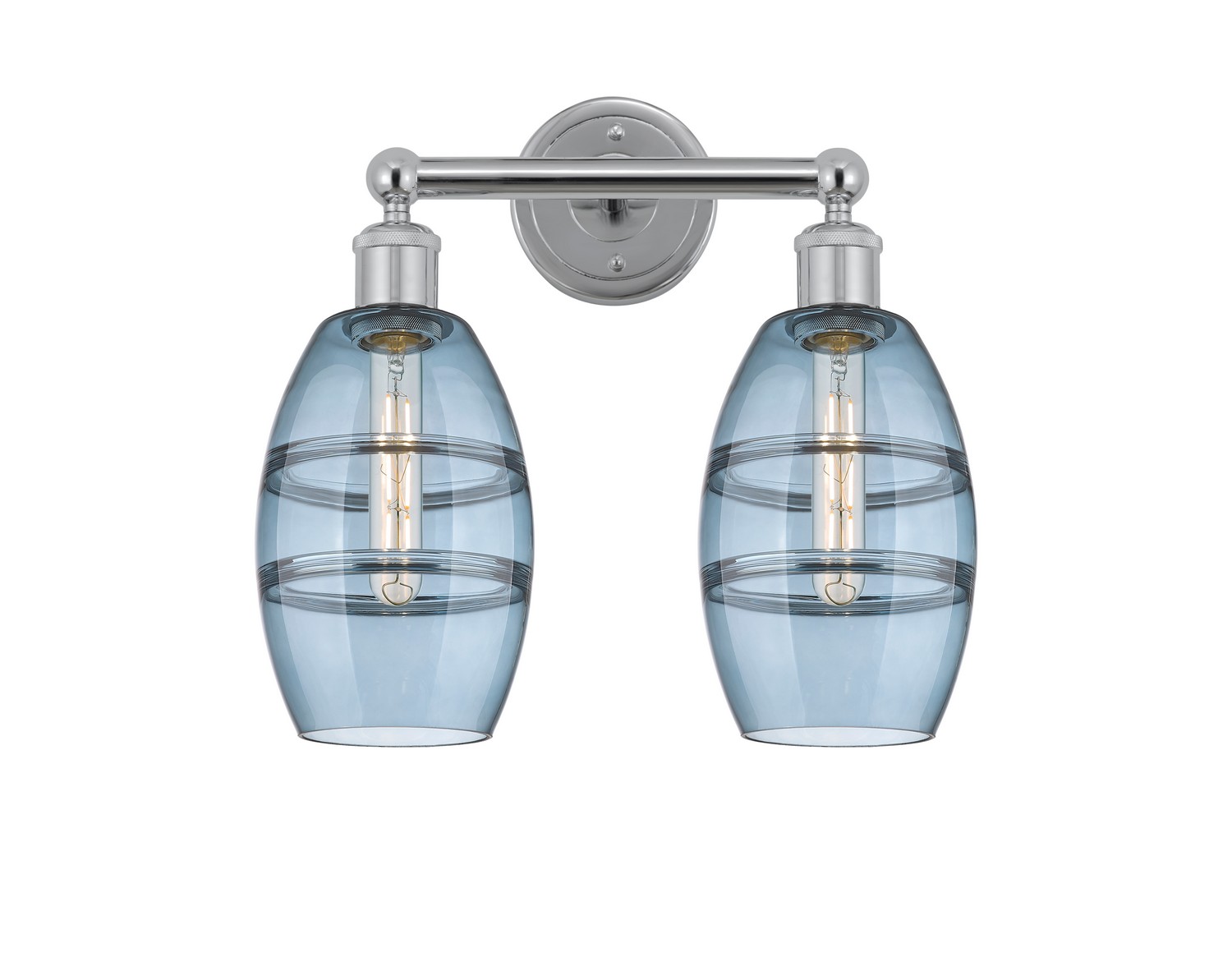 Two Light Bath Vanity by Innovations - Edison Collection, Polished Chrome Finish - 616-2W-PC-G557-6BL