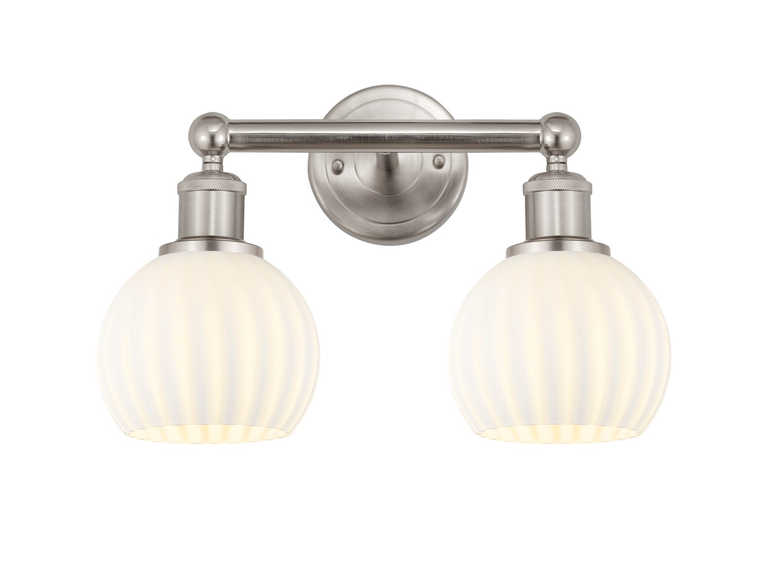 Two Light Bath Vanity by Innovations - Edison Collection, Brushed Satin Nickel Finish - 616-2W-SN-G1217-6WV