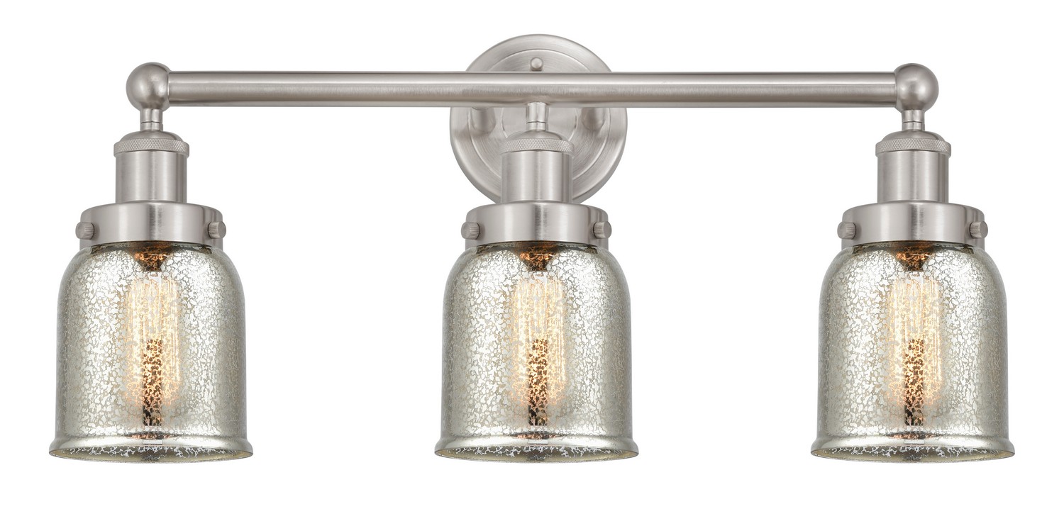 Three Light Bath Vanity by Innovations - Edison Collection, Brushed Satin Nickel Finish - 616-3W-SN-G58