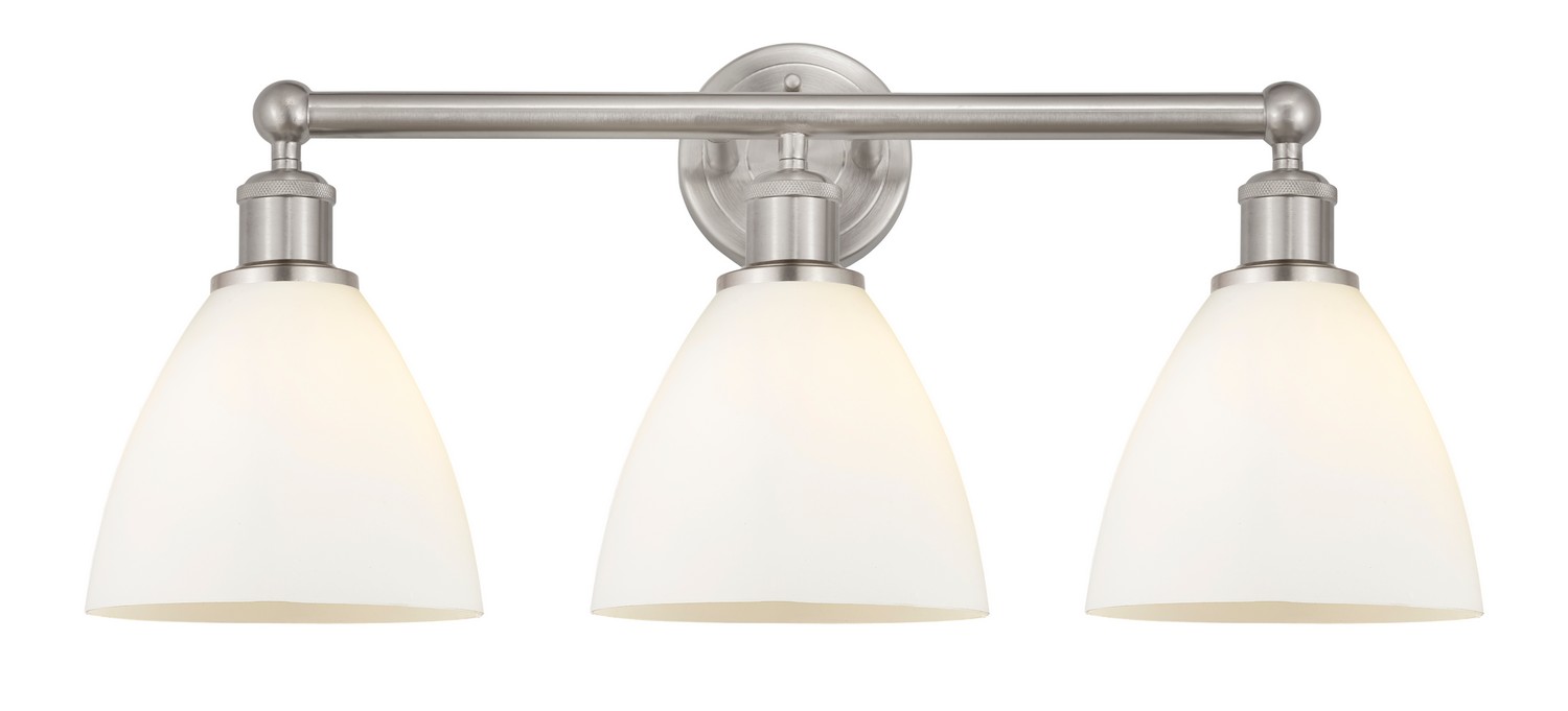 Three Light Bath Vanity by Innovations - Edison Collection, Brushed Satin Nickel Finish - 616-3W-SN-GBD-751