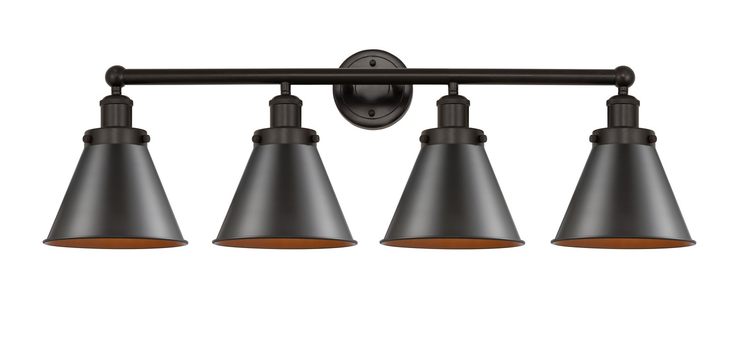 Four Light Bath Vanity by Innovations - Edison Collection, Oil Rubbed Bronze Finish - 616-4W-OB-M13-OB