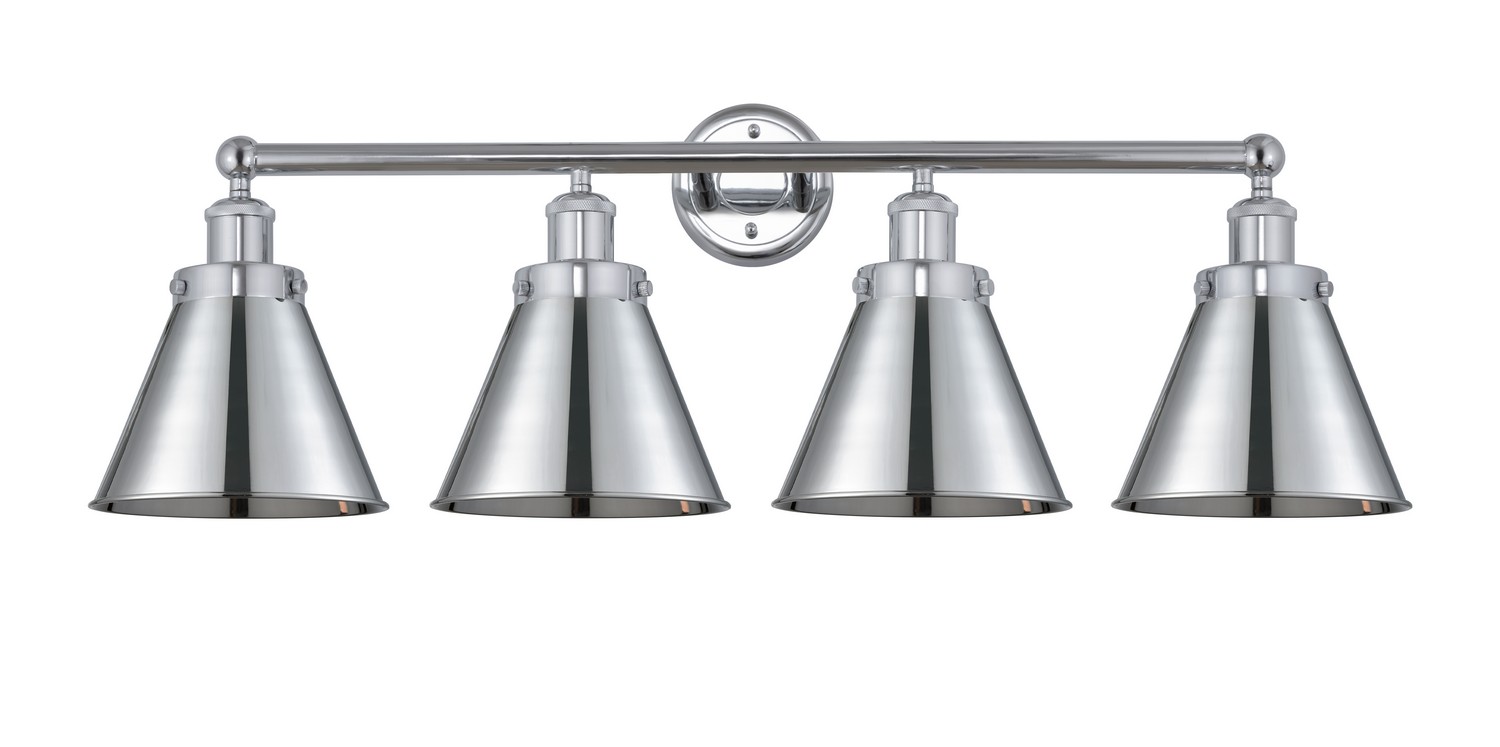 Four Light Bath Vanity by Innovations - Edison Collection, Polished Chrome Finish - 616-4W-PC-M13-PC