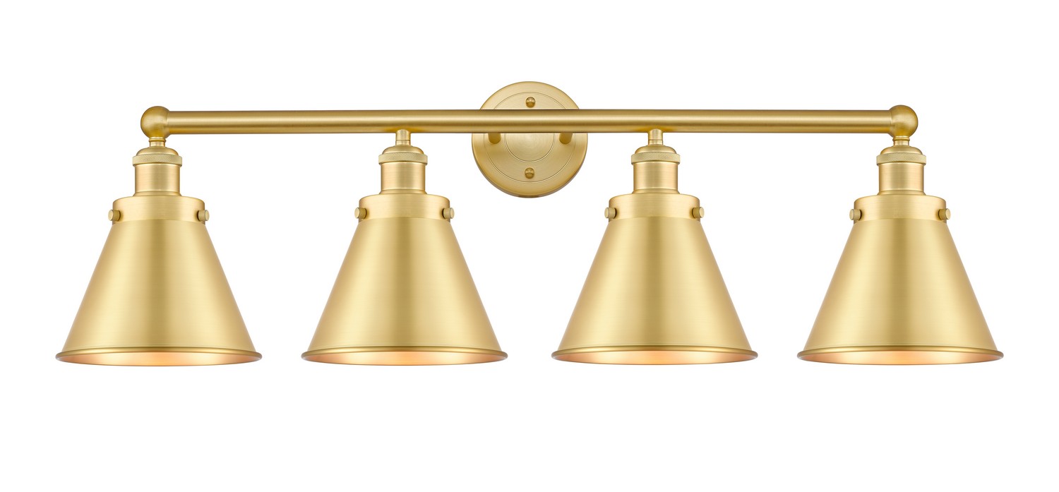 Four Light Bath Vanity by Innovations - Edison Collection, Satin Gold Finish - 616-4W-SG-M13-SG