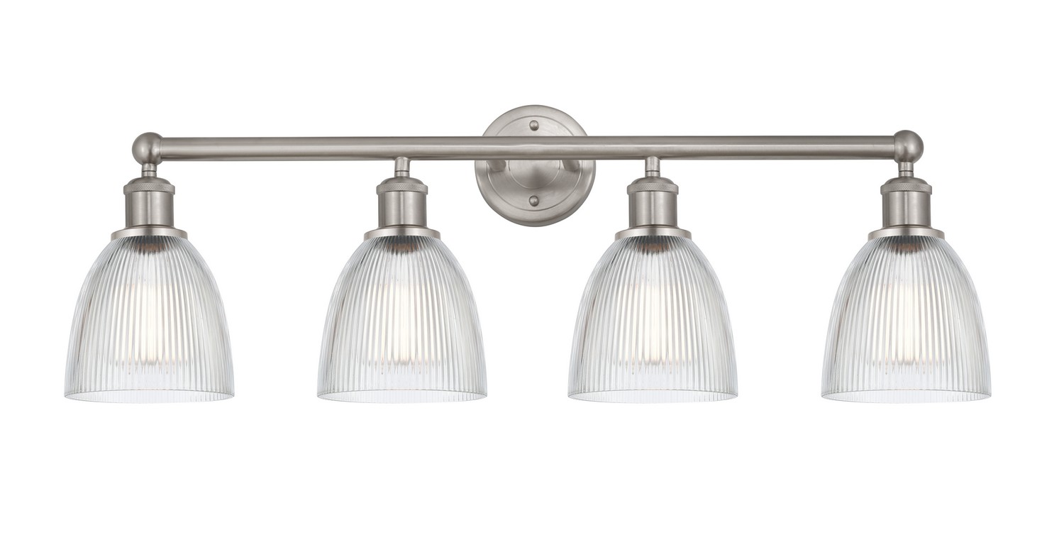 Four Light Bath Vanity by Innovations - Edison Collection, Brushed Satin Nickel Finish - 616-4W-SN-G382