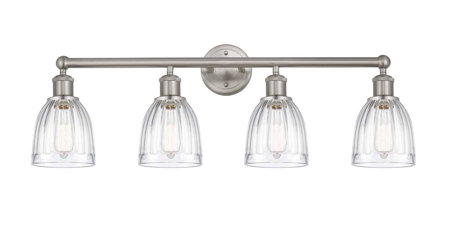 Four Light Bath Vanity by Innovations - Edison Collection, Brushed Satin Nickel Finish - 616-4W-SN-G442