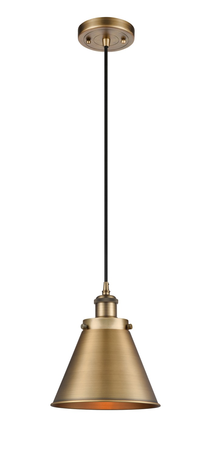 One Light Mini Pendant by Innovations - Ballston Urban Collection, Brushed Brass Finish - 916-1P-BB-M13-BB