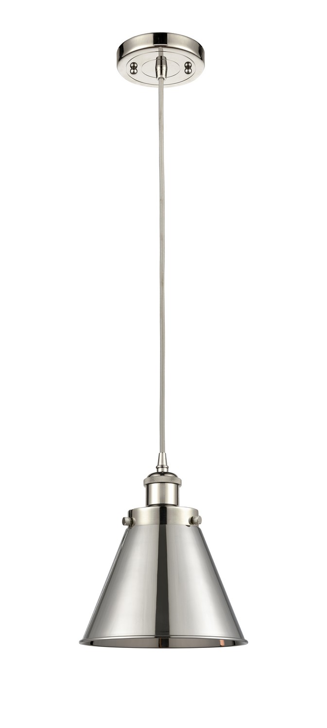 One Light Mini Pendant by Innovations - Ballston Urban Collection, Polished Nickel Finish - 916-1P-PN-M13-PN