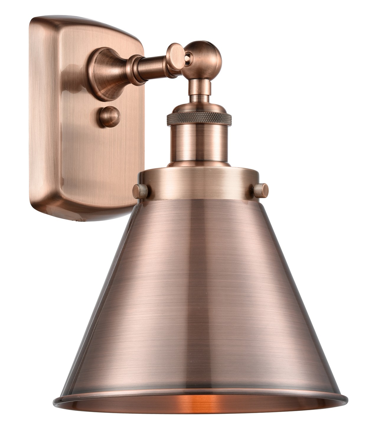One Light Wall Sconce by Innovations - Ballston Urban Collection, Antique Copper Finish - 916-1W-AC-M13-AC