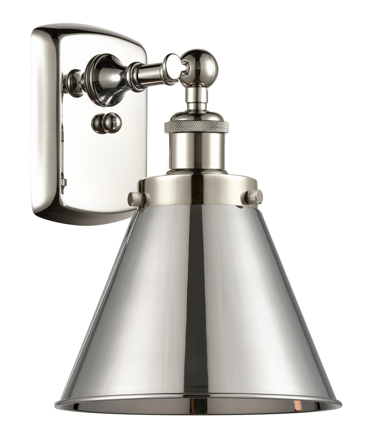 One Light Wall Sconce by Innovations - Ballston Urban Collection, Polished Nickel Finish - 916-1W-PN-M13-PN