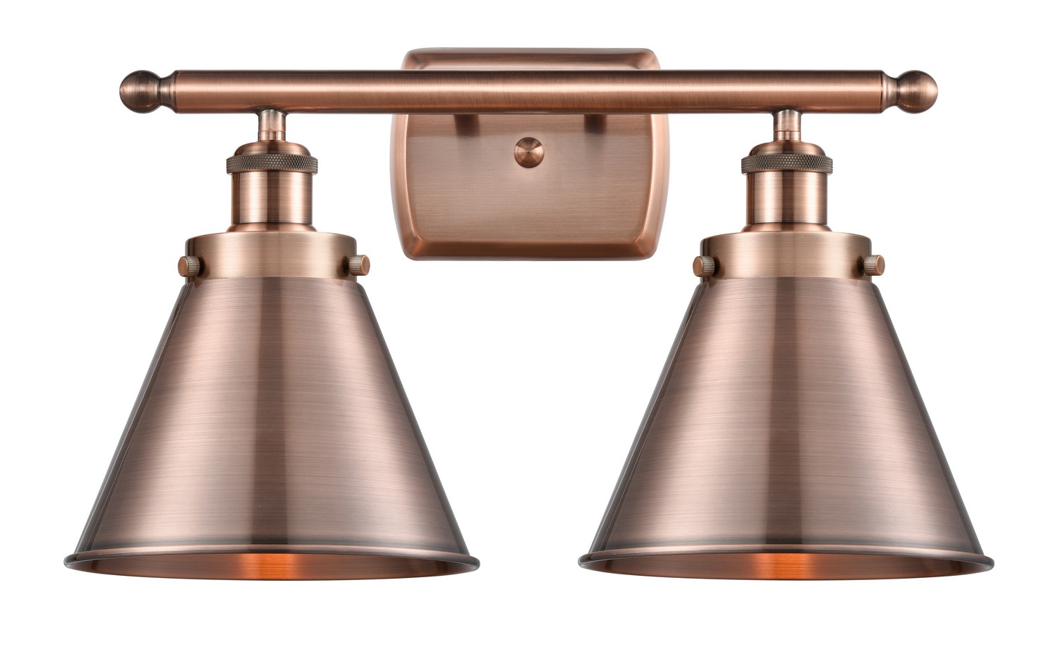 Two Light Bath Vanity by Innovations - Ballston Urban Collection, Antique Copper Finish - 916-2W-AC-M13-AC