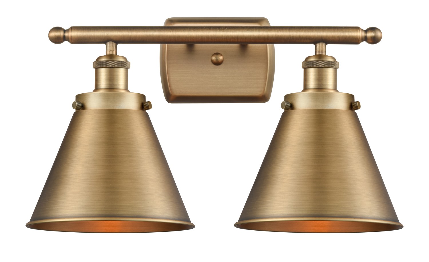 Two Light Bath Vanity by Innovations - Ballston Urban Collection, Brushed Brass Finish - 916-2W-BB-M13-BB