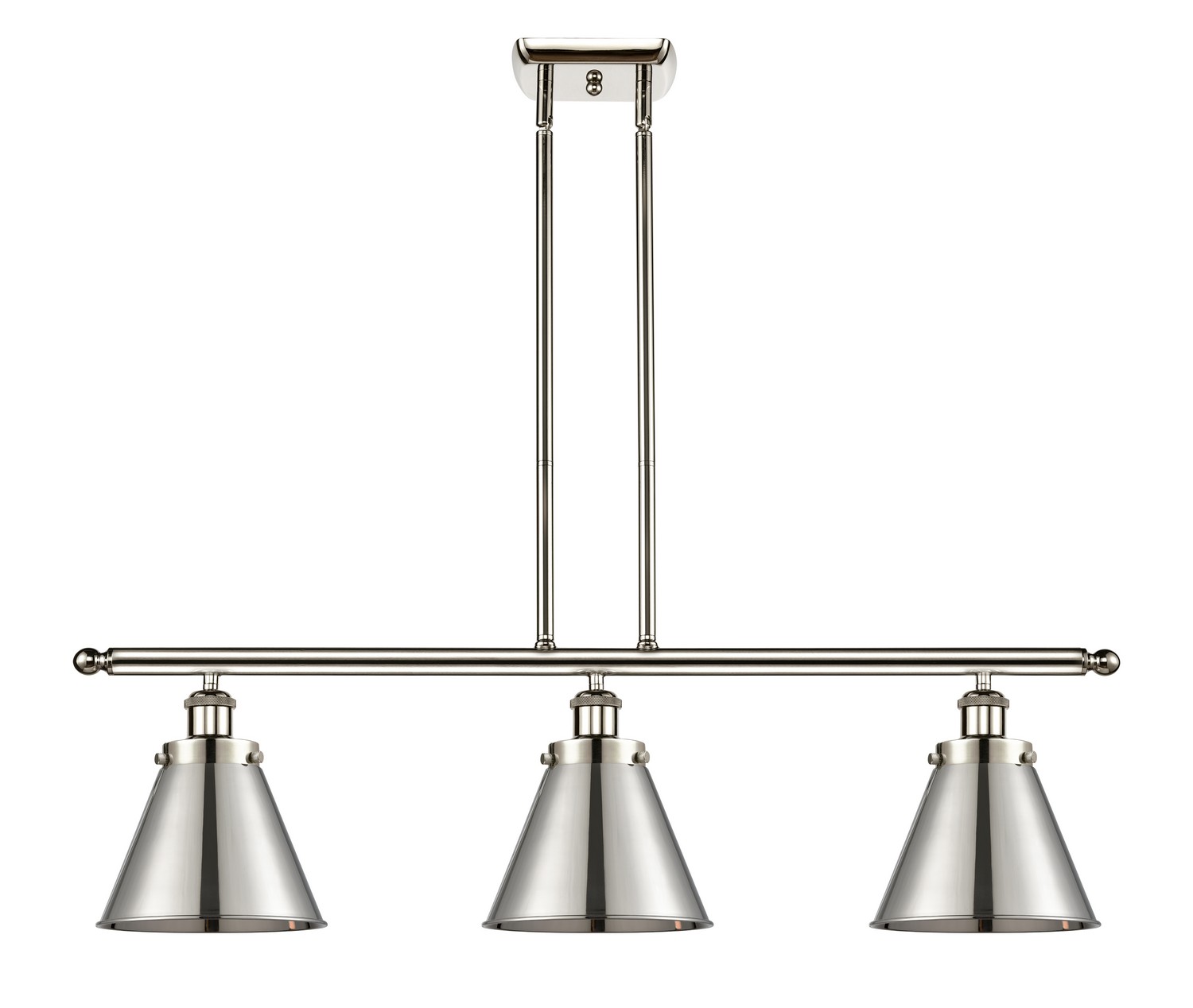 Three Light Island Pendant by Innovations - Ballston Urban Collection, Polished Nickel Finish - 916-3I-PN-M13-PN