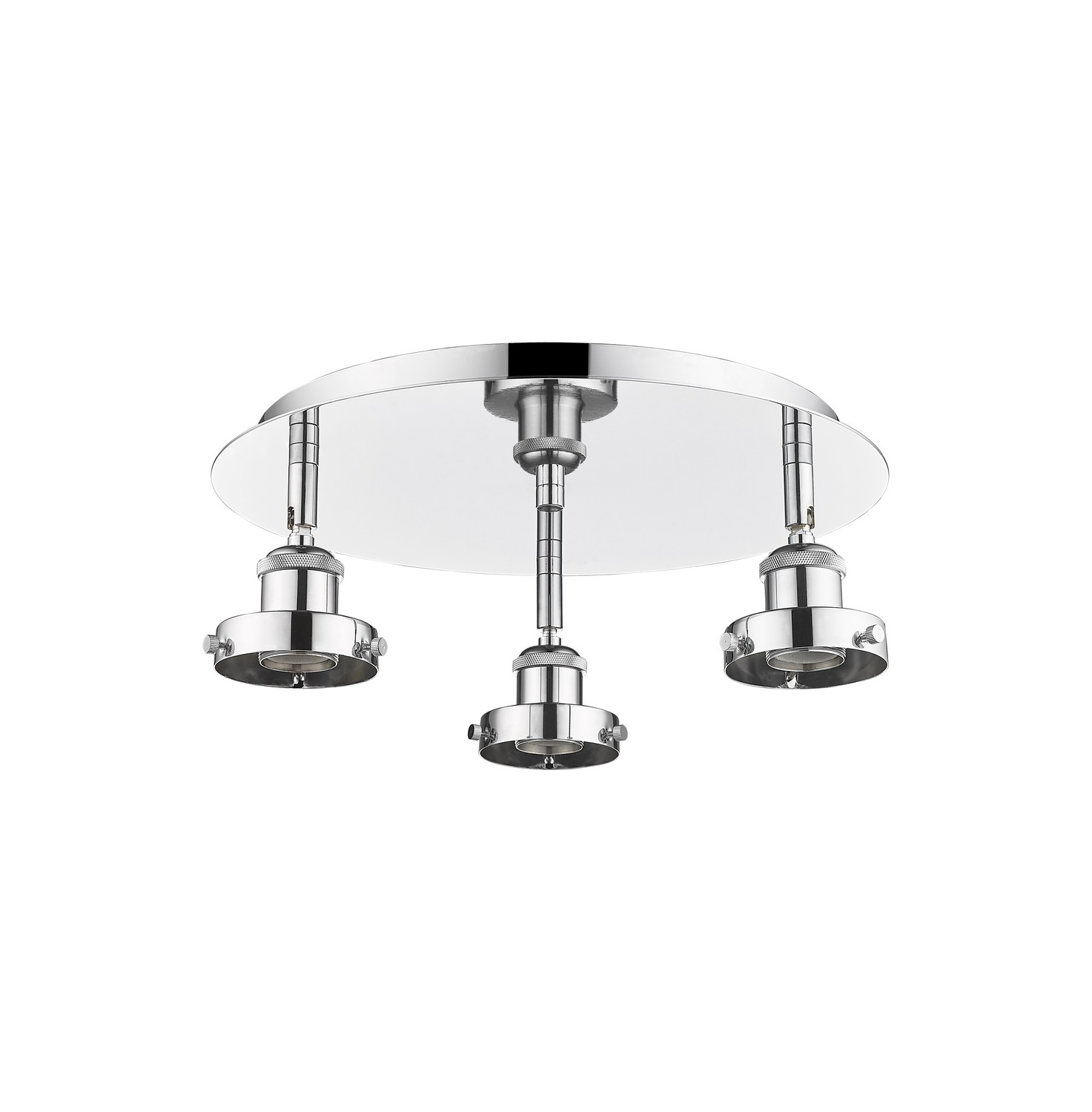 Three Light Semi-Flush Mount by Innovations - Ballston Urban Collection, Polished Chrome Finish - 916-3C-PC