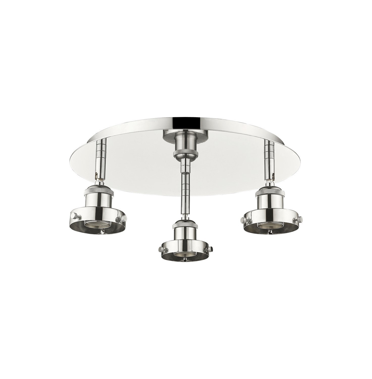 Three Light Semi-Flush Mount by Innovations - Ballston Urban Collection, Polished Nickel Finish - 916-3C-PN