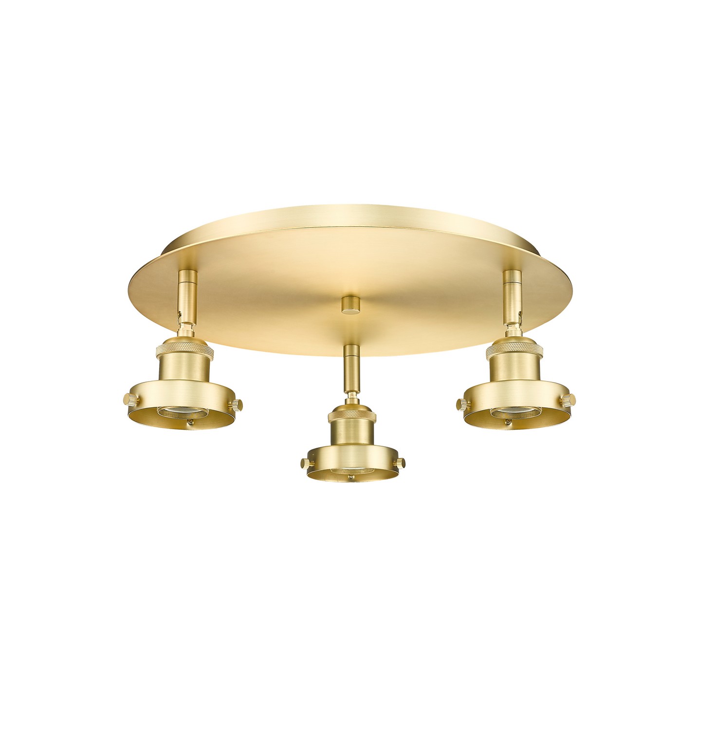 Three Light Semi-Flush Mount by Innovations - Ballston Urban Collection, Satin Gold Finish - 916-3C-SG