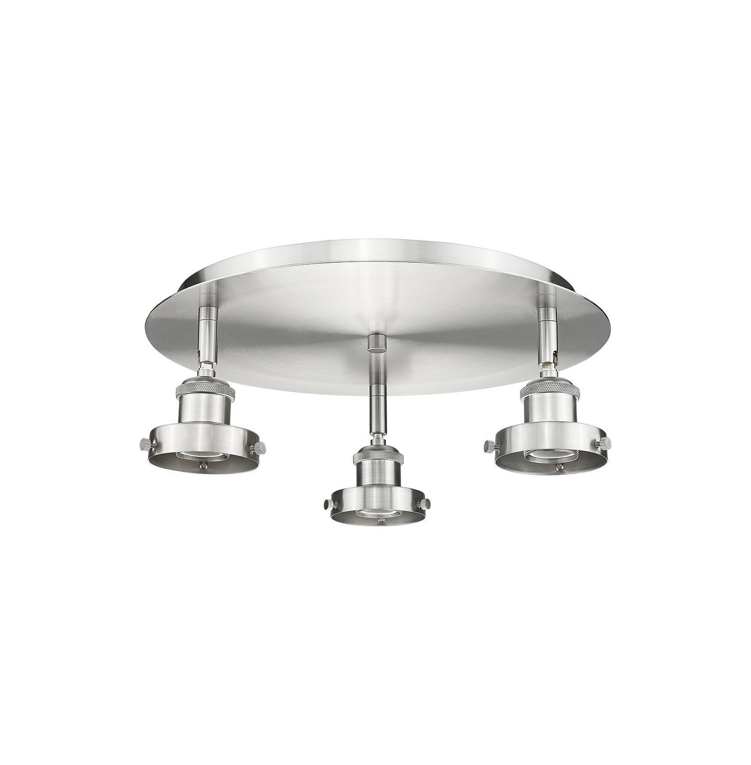 Three Light Semi-Flush Mount by Innovations - Ballston Urban Collection, Satin Nickel Finish - 916-3C-SN