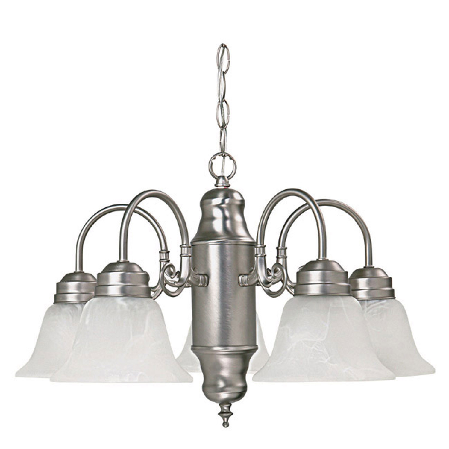 Capital Lighting David Five Light Chandelier in Matte Nickel - 3255MN-118