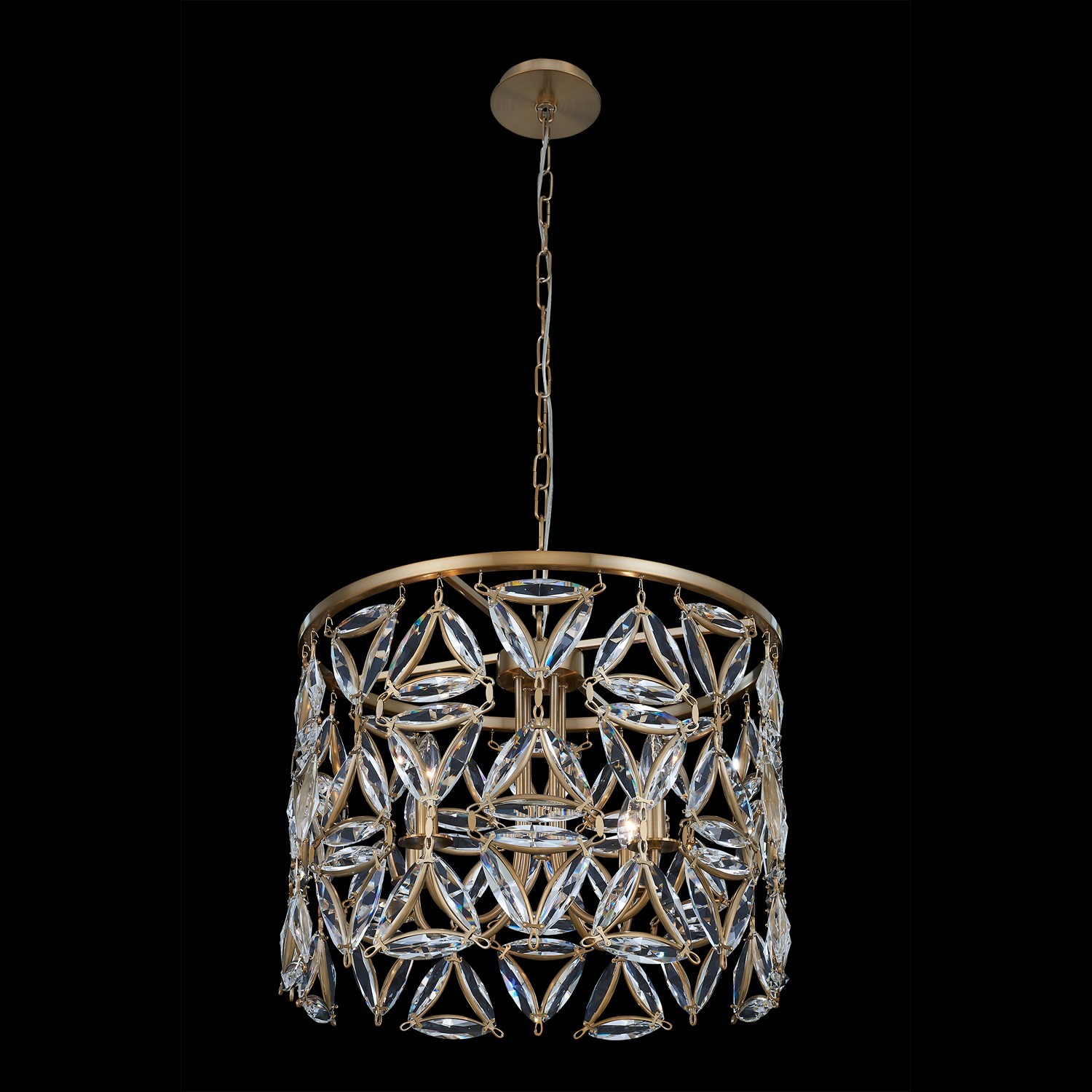 Photos - Chandelier / Lamp Allegri True Brass Four Light Pendant from the Triangulo Collection 039555-062-FR001 