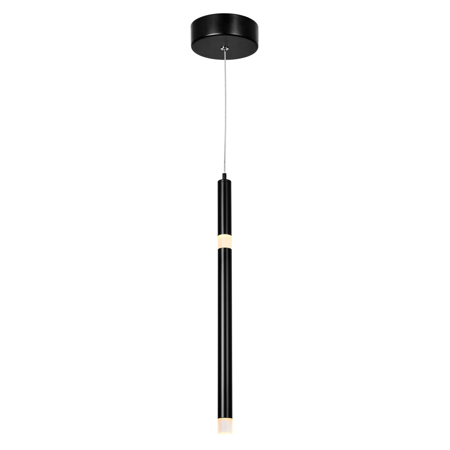 CWI Lighting 1262P5-1-101 Flute LED 5 inch Black Pendant Ceiling Light