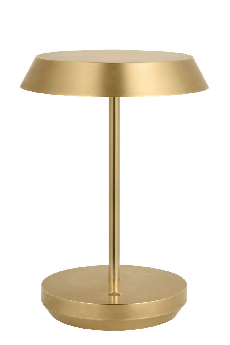 Photos - Floodlight / Street Light Visual Comfort Modern Hand Rubbed Antique Brass LED Table Lamp from the Tepa Collection SLTB53227HAB