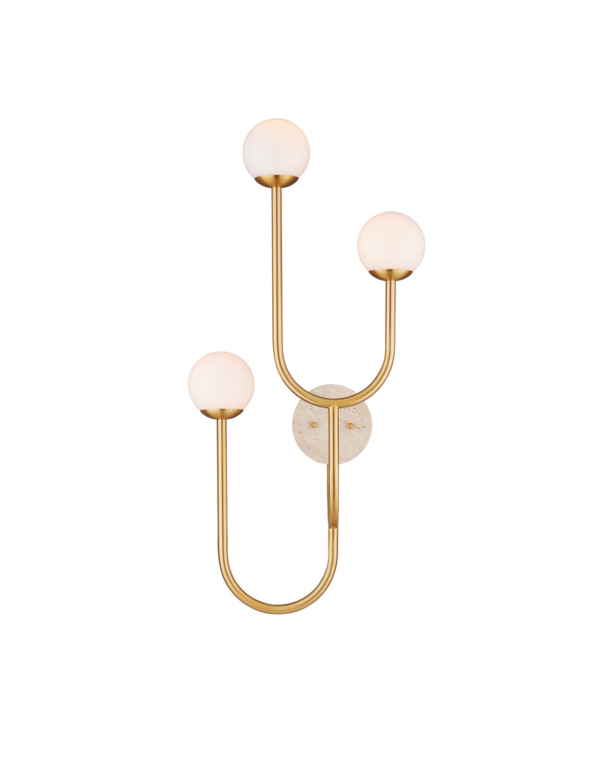 Currey & Company 5000-0256 Highsmith 3 Light 17.25 inch Brass Wall Sconce Wall Light, Left