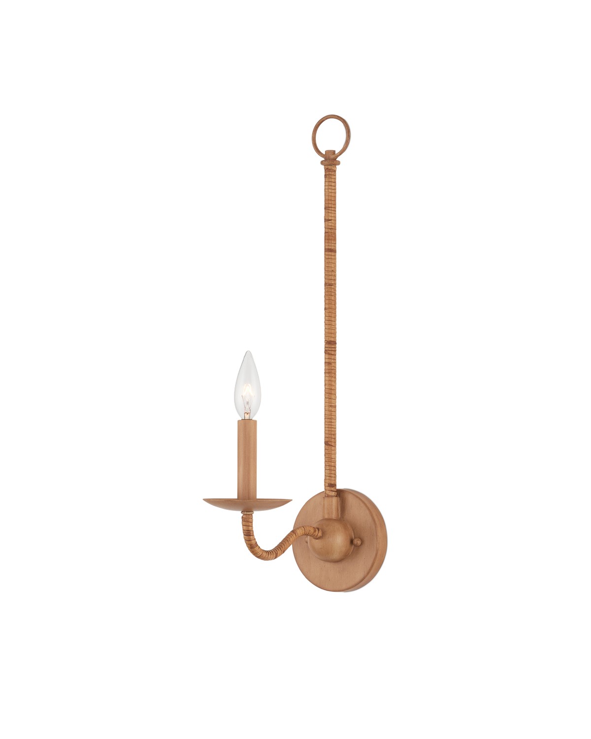 Currey & Company 5000-0264 Saxon 1 Light 5 inch Saddle Tan Wall Sconce Wall Light
