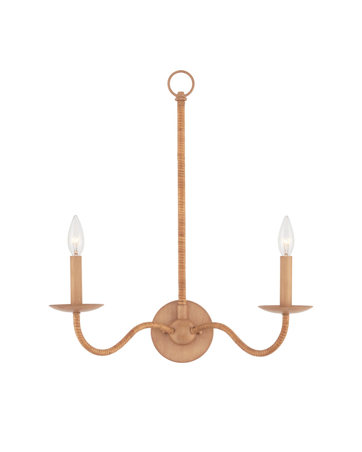 Photos - Chandelier / Lamp Currey & Company Natural Saddle Tan Wall Sconce from the Saxon Collection 5000-0266