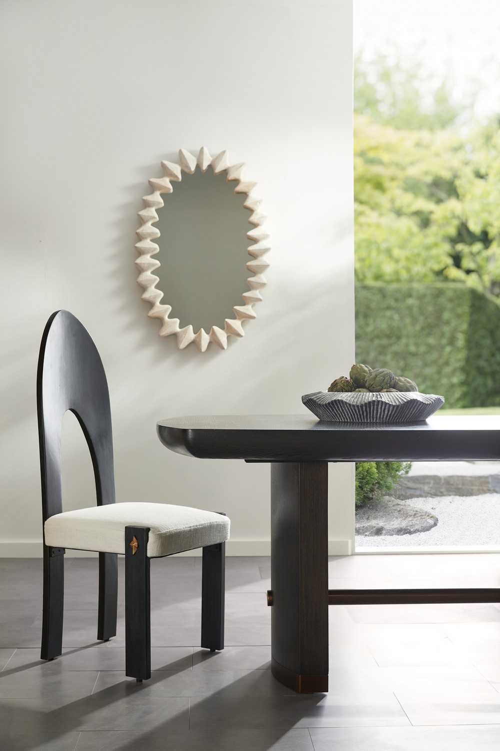 Photos - Floodlight / Street Light Arteriors Chantilly Texture Ebony Dining Chair from the Durango Collection FRI17