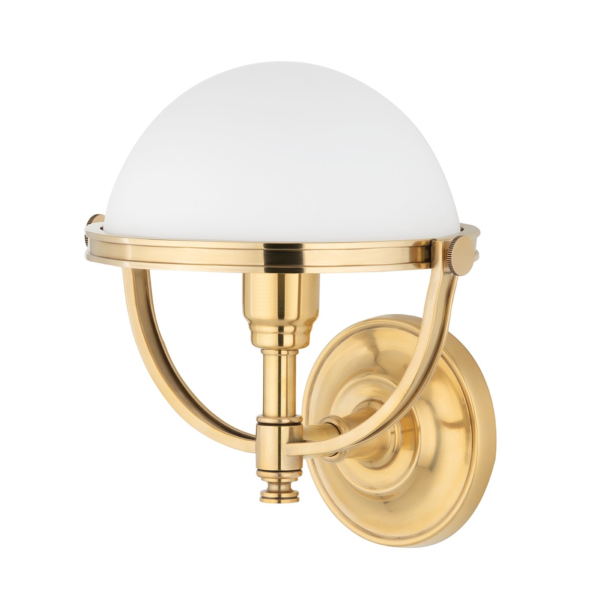 Hudson Valley Stratford One Light Wall Sconce in Aged Brass - 3301-AGB