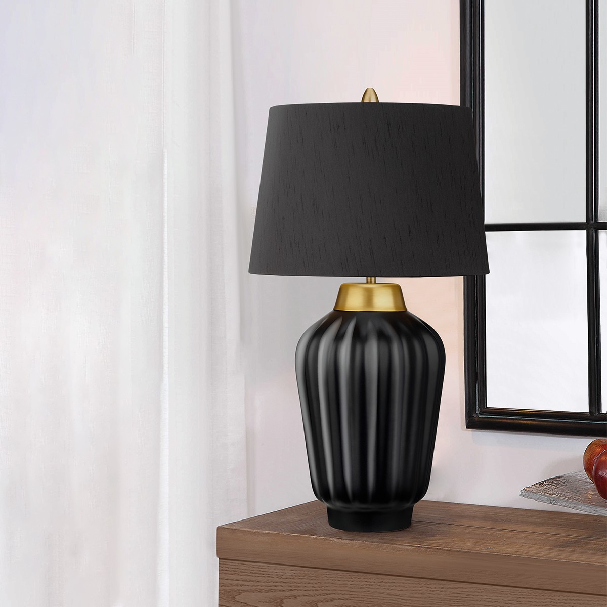 Black Table Lamp Fr… - image