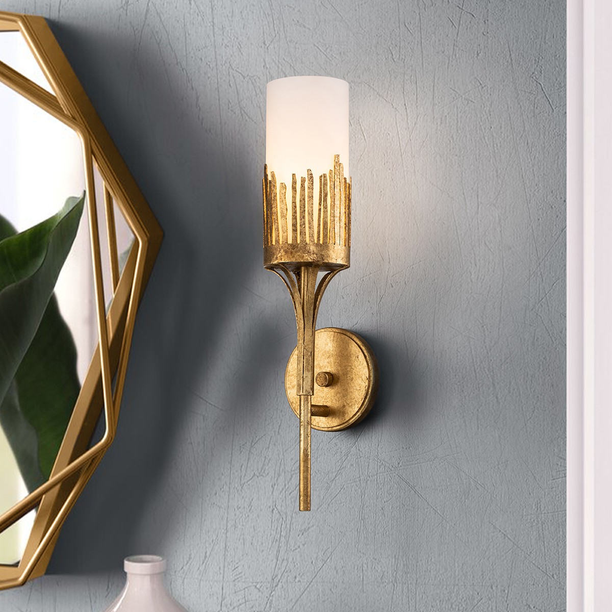 Gold Wall Sconce Fr… - image