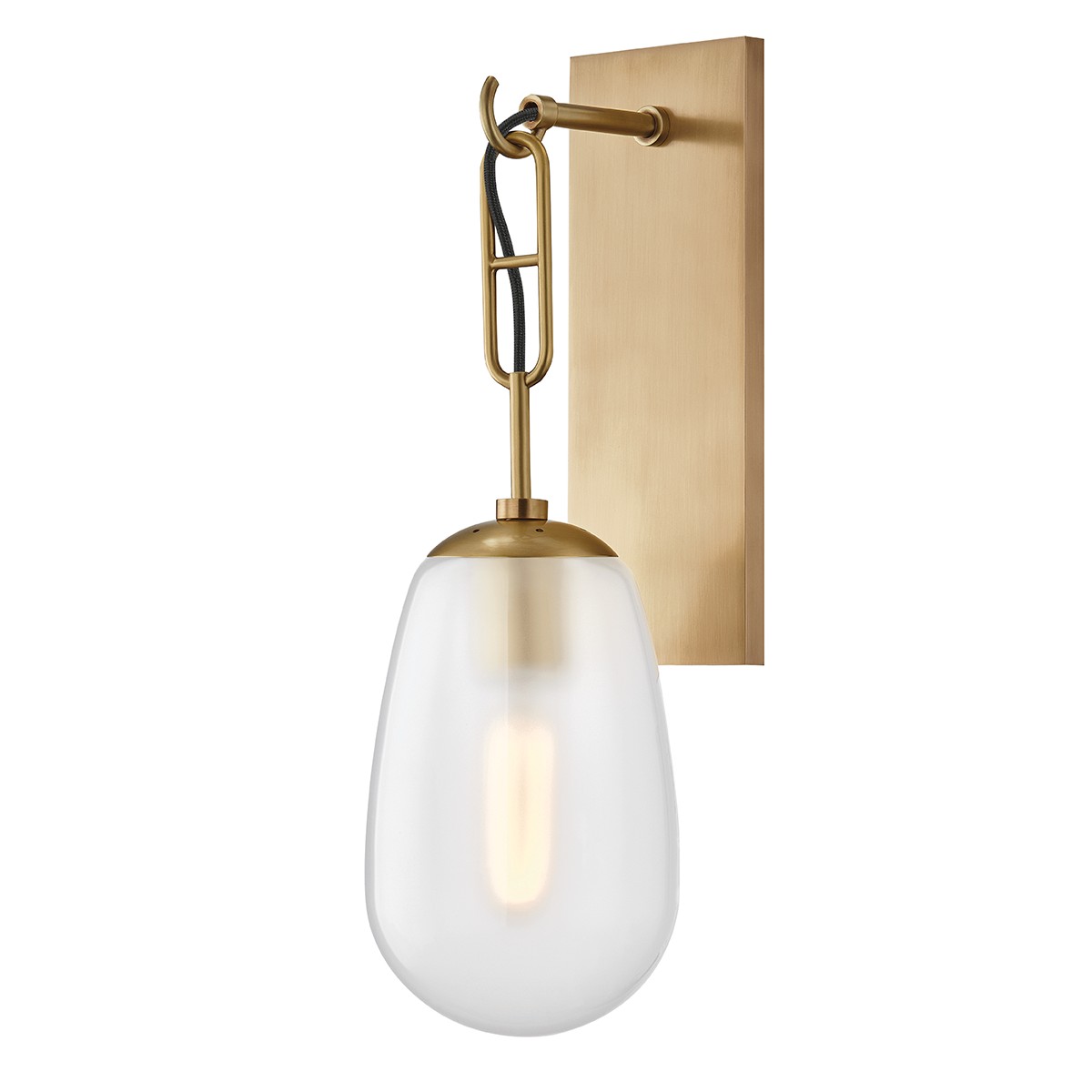 Hudson Valley Bruckner One Light Wall Sconce in Aged Brass - 2101-AGB
