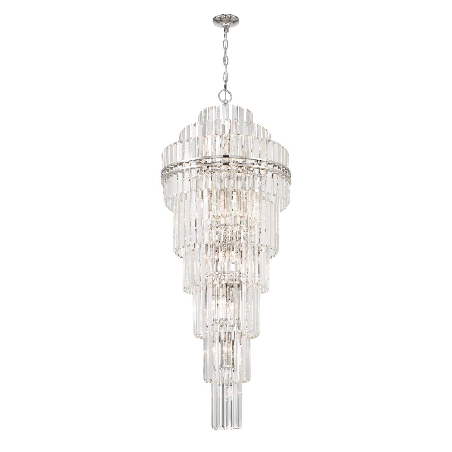 Photos - Chandelier / Lamp Crystorama Polished Nickel 31 Light Chandelier from the Hayes Collection HAY-1419-PN
