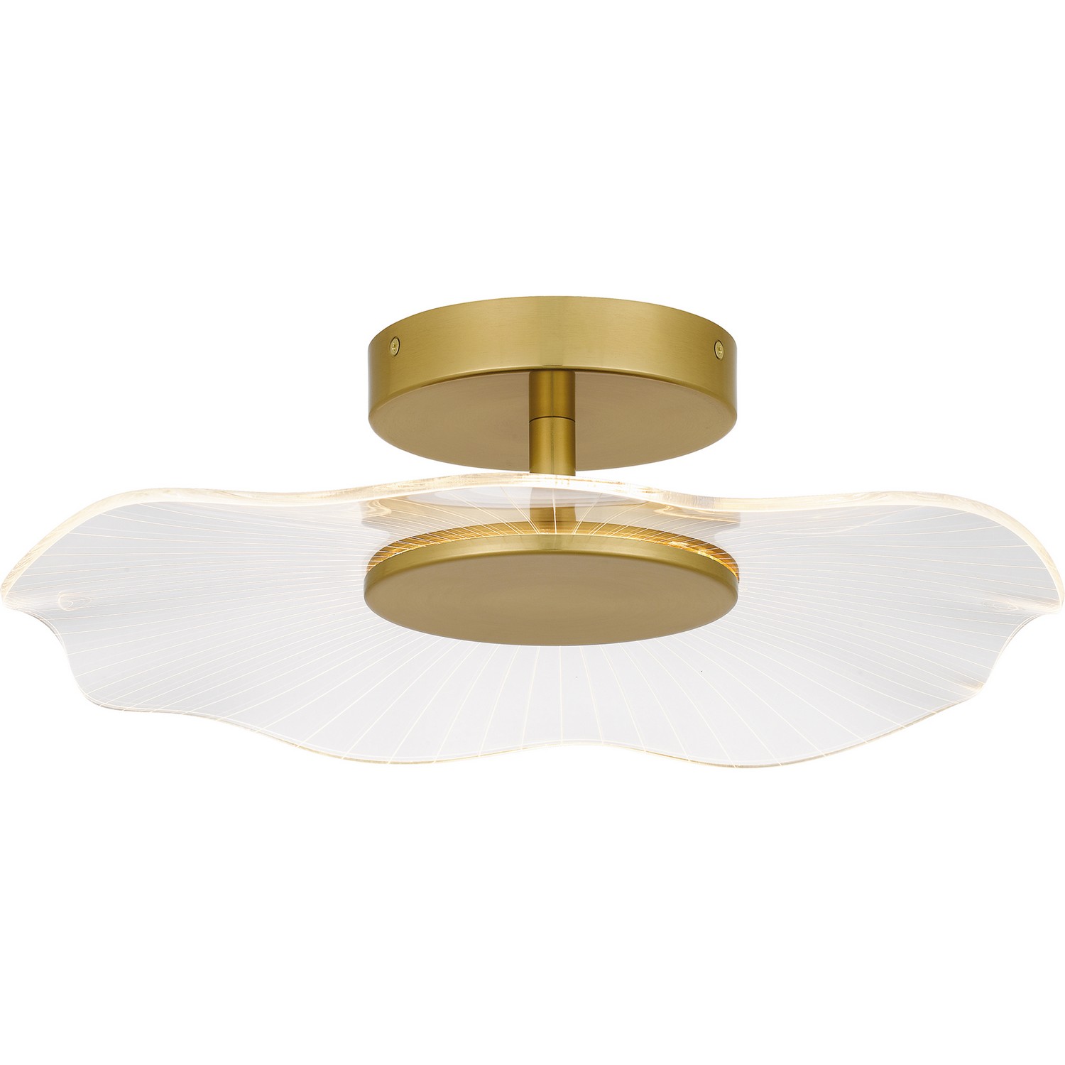 Ibis Led Semi-Flush Mount In Brushed Gold-image